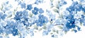 Blue nova floral pattern photorealistic serenity in aesthetically pleasing composition Royalty Free Stock Photo