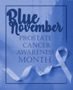 Blue november, prostate cancer awarenes month poster