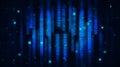 Blue number binary code 01 abstract, dark blue and background of software coding 0 and 1. system hacking, computer technology, and Royalty Free Stock Photo