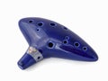 Blue Ocarina isolated Royalty Free Stock Photo