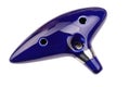 Blue Ocarina isolated Royalty Free Stock Photo