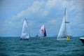 Blue Ocean Batam wonderfull Indonesia, sailboats Royalty Free Stock Photo