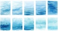 Blue Ocean Brush Strokes Backgrounds Collection AI Generated Royalty Free Stock Photo