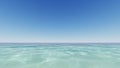 Blue ocean and clear sky 3D render Royalty Free Stock Photo