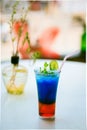 Blue ocean mocktail Royalty Free Stock Photo