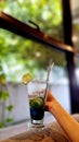 Blue Ocean Mocktail Royalty Free Stock Photo