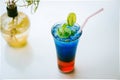 Blue ocean mocktail Royalty Free Stock Photo
