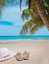 Sandals on a Beach