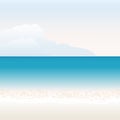 Blue ocean or sea wave vector summer beach banner background abstract illustration Royalty Free Stock Photo