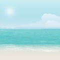 Blue ocean or sea wave vector summer beach banner background abstract illustration Royalty Free Stock Photo