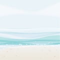 Blue ocean or sea wave vector summer beach banner background abstract illustration Royalty Free Stock Photo