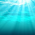 Blue ocean surface seen from underwater Royalty Free Stock Photo