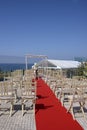 Blue Ocean View, Wedding Gazebo, Wooden Chairs