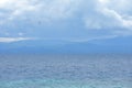 Blue Ocean Water Horizon And Cloudy Sky Royalty Free Stock Photo