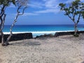 Blue ocean water of Kua Bay Kona Big Island Hawaii