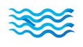 Blue Ocean Water Waves Pattern Graphic, vector design Generative AI Royalty Free Stock Photo