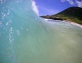 Blue Ocean Wave at the Beach in Hawaii Royalty Free Stock Photo