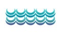 Blue Ocean Wave Border Pattern Vector vector design Generative AI Royalty Free Stock Photo