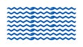 Blue Ocean Wave Pattern Texture Vector Art, vector design Generative AI Royalty Free Stock Photo