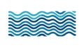Blue Ocean Wave Pattern Vector, vector design Generative AI Royalty Free Stock Photo