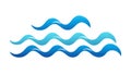 Blue Ocean Waves Water Pattern Abstract Icon, vector design Generative AI Royalty Free Stock Photo
