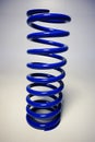 blue off-road suspension springs on a white background Royalty Free Stock Photo