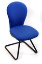 Blue office chair isolated on white Royalty Free Stock Photo