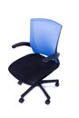 The blue office chair isolated on the white background Royalty Free Stock Photo