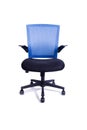 The blue office chair isolated on the white background Royalty Free Stock Photo