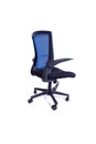 The blue office chair isolated on the white background Royalty Free Stock Photo