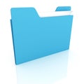 blue office folder containing document papers