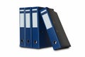 Blue office folder isolated on white Royalty Free Stock Photo