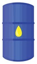 Blue oil barrel, icon Royalty Free Stock Photo