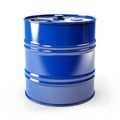 Blue oil barrel, steel can