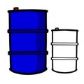 Blue Oil Barrel Royalty Free Stock Photo