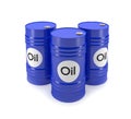 Blue oil barrels Royalty Free Stock Photo