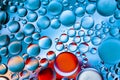 Macro Oil bubbles colourful background Royalty Free Stock Photo