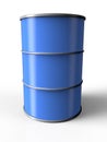 Blue oil drum Royalty Free Stock Photo