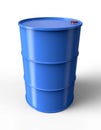 Blue oil drum Royalty Free Stock Photo