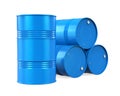 Blue Oil Drum Isolated Royalty Free Stock Photo