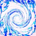 Blue oil paint stains. Blob watercolor painted. Dark blue and tu Royalty Free Stock Photo