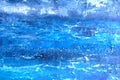 Blue oil painting, close up. Oily painting on canvas. Oily painting on canvas. Fragment. Textured painting. Abstract art