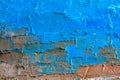 Blue oil painting, close up. Oily painting on canvas. Oily painting on canvas. Fragment. Textured painting. Abstract art