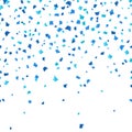 Blue Oktoberfest confetti on white background. Festive decoration in traditional colors of German national beer festival