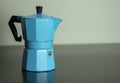 A Blue old fashion coffee Maker Royalty Free Stock Photo