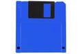 Blue old retro floppy diskette Royalty Free Stock Photo