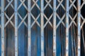 Blue old steel door