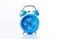 Blue old style alarm clock Royalty Free Stock Photo