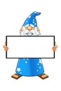 Blue Old Wizard Character Royalty Free Stock Photo