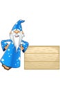 Blue Old Wizard Character Royalty Free Stock Photo